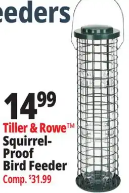 Ocean State Job Lot Tiller & Rowe Squirrel Proof Bird Feeder offer