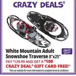 Ocean State Job Lot White Mountain Adult Snowshoe Traverse 8 x 25 offer