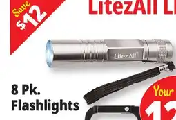 Ocean State Job Lot 8 Pk. Flashlights offer