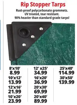 Ocean State Job Lot Rip Stopper Tarps offer
