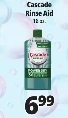 Ocean State Job Lot Cascade Rinse Aid 16 oz offer