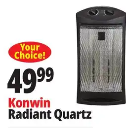 Ocean State Job Lot Konwin Infrared Quartz Tower Heater with Fan offer