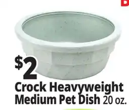 Ocean State Job Lot Crock Heavyweight Medium Pet Dish 20 oz offer