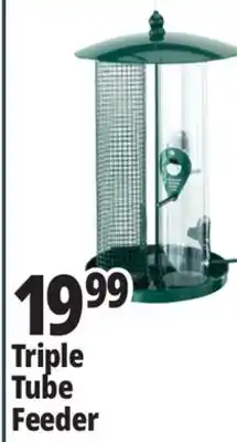 Ocean State Job Lot Three Tube Bird Feeder Green offer