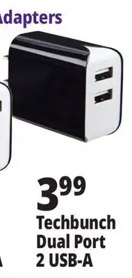 Ocean State Job Lot TechBunch Dual USB Wall Charger offer