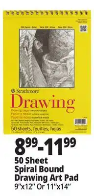 Ocean State Job Lot 50 Sheet Spiral Bound Drawing Art Pad offer