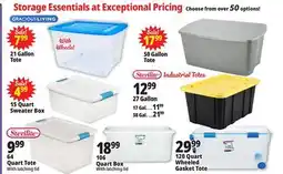 Ocean State Job Lot Storage Totes offer