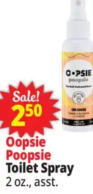 Ocean State Job Lot Oopsie Poopsie Orange & Ginger Toilet Spray 2 oz offer