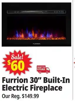Ocean State Job Lot Furrion 30 Built-In Electric Fireplace Black offer