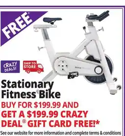 Ocean State Job Lot Stationary Fitness Bike White offer