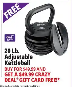 Ocean State Job Lot 20 Lb. Adjustable Kettlebell offer