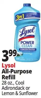 Ocean State Job Lot Lysol All-Purpose Refill offer