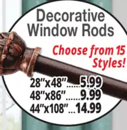 Ocean State Job Lot Decorative Window Rods offer