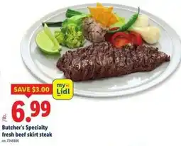 Lidl Butcher's Specialty fresh beef skirt steak offer