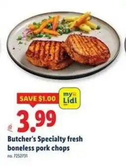 Lidl Butcher's Specialty fresh boneless pork chops offer