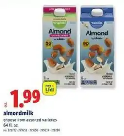Lidl Almond milk offer