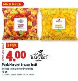 Lidl Peak Harvest frozen fruit offer