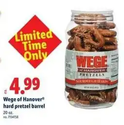 Lidl Wege of Hanover hard pretzel barrel offer