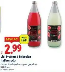 Lidl Lidl Preferred Selection Italian soda offer