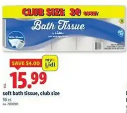 Lidl Soft bath tissue, club size offer