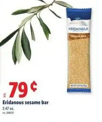 Lidl Eridanous sesame bar offer