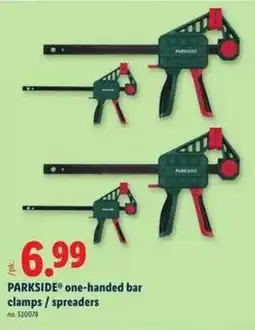 Lidl Parkside one-handed bar clamps/spreaders offer