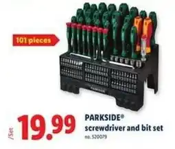 Lidl Parkside screwdriver and bit set offer