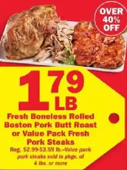 Schnucks Fresh Boneless Rolled Boston Pork Butt Roast offer