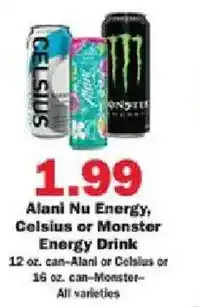 Schnucks Alani Nu Energy, Celsius or Monster Energy Drink offer