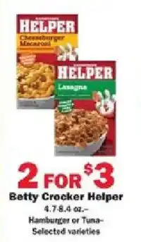 Schnucks Betty Crocker Helper offer