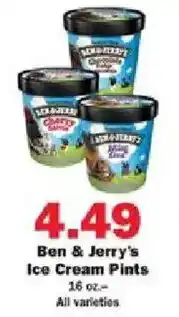 Schnucks Ben & Jerry's Ice Cream Pints offer