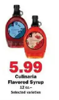 Schnucks Culinaria Flavored Syrup offer