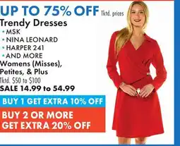 Boscov's Trendy Dresses offer