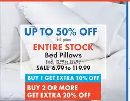 Boscov's ENTIRE STOCK Bed Pillows offer