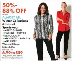 Boscov's Winter Collections & Casual Sportswear offer