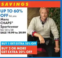 Boscov's Mens CHAPS Sportswear offer