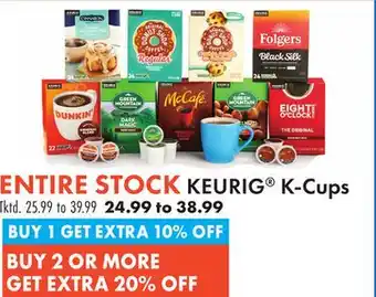 Boscov's ENTIRE STOCK KEURIG K-Cups offer