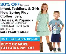 Boscov's Infant, Toddlers, & Girls New Spring Play Clothes, Sets, Dresses, & Pajamas offer