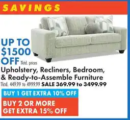 Boscov's Upholstery, Recliners, Bedroom, & Ready-to-Assemble Furniture offer