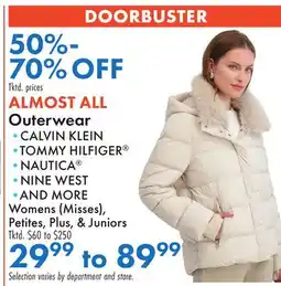Boscov's ALMOST ALL Outerwear offer
