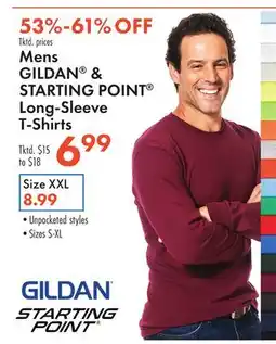 Boscov's Mens GILDAN & STARTING POINT Long-Sleeve T-Shirts offer