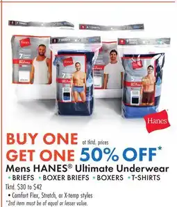 Boscov's Mens HANES Ultimate Underwear BRIEFS offer