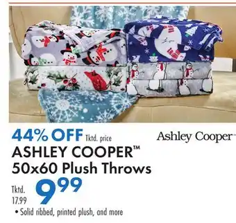 Boscov's ASHLEY COOPER 50x60 Plush Throws offer