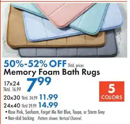 Boscov's Memory Foam Bath Rugs offer
