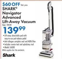 Boscov's SHARK Navigator Advanced Lift-Away Vacuum offer
