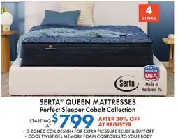 Boscov's SERTA QUEEN MATTRESSES Perfect Sleeper Cobalt Collection offer