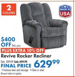 Boscov's Revive Rocker Recliner offer