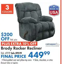 Boscov's Brody Rocker Recliner offer