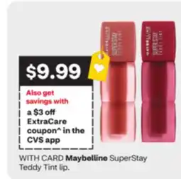 CVS Maybelline SuperStay Teddy Tint lip offer