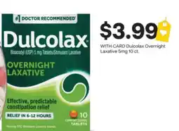 CVS Dulcolax Overnight Laxative 5mg 10 ct offer